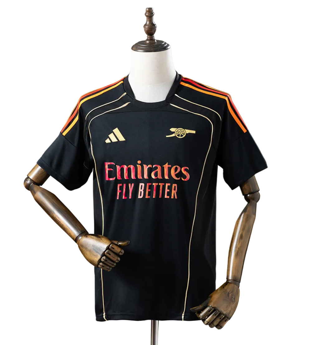 Maillot Arsenal Collaboration Style Rétro Noir 2025/26