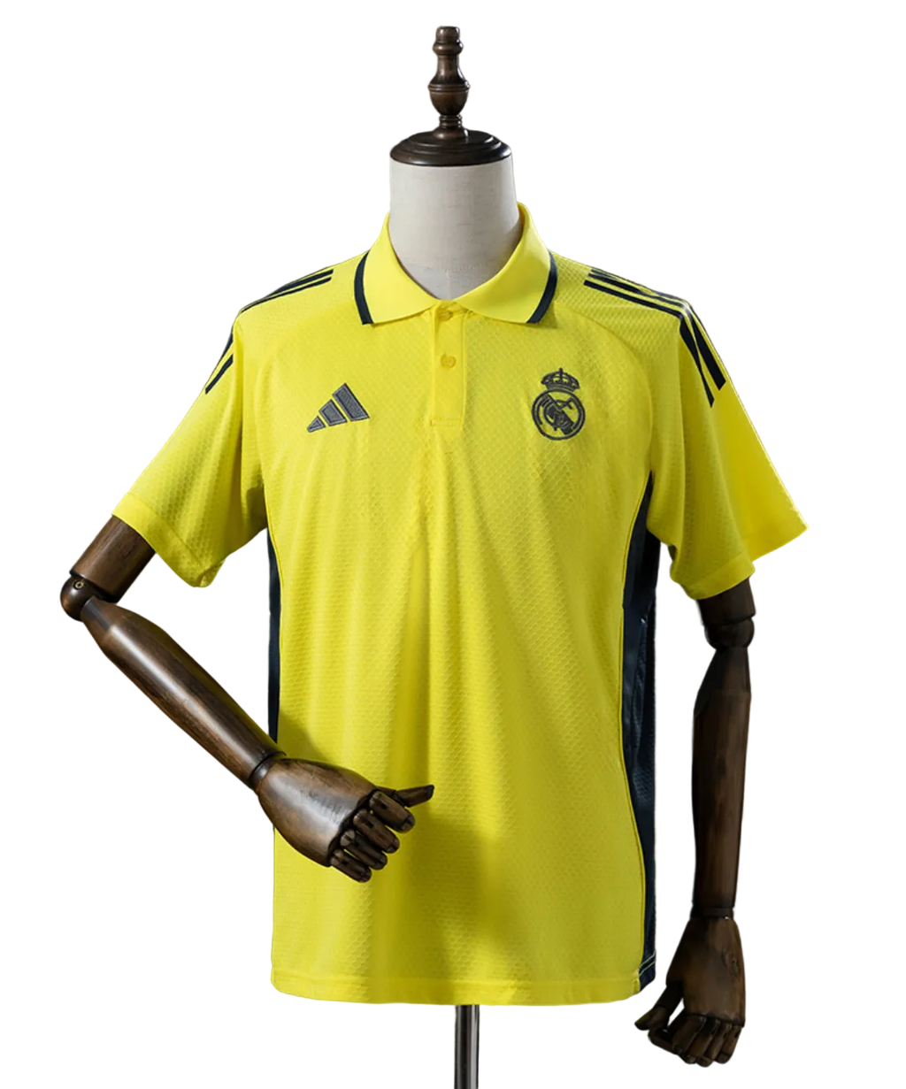 Real Madrid 25/26 Yellow Polo Shirt – Polo Jaune