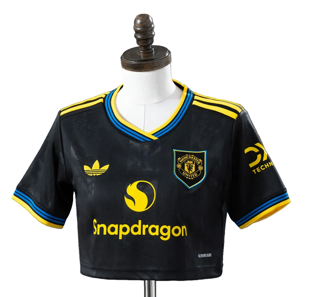 Maillot Femme Manchester United 25/26 – Troisième Tenue Crop Top