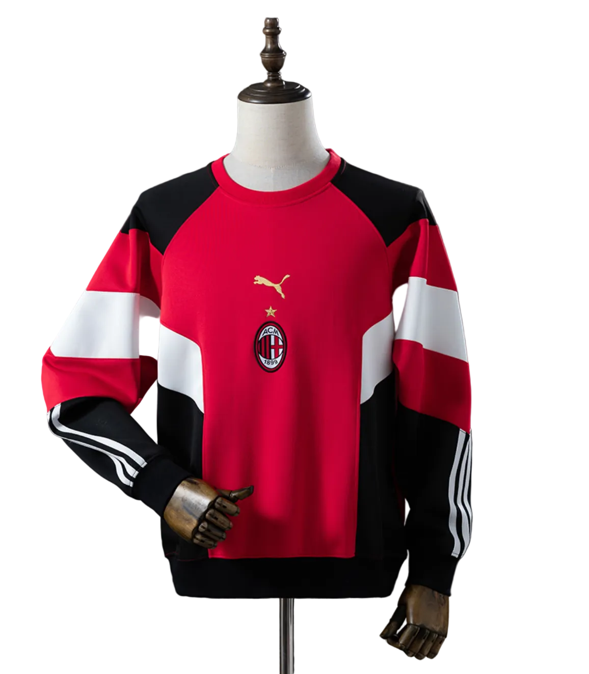 Sweatshirt Rouge à Manches Longues AC Milan 2025-2026