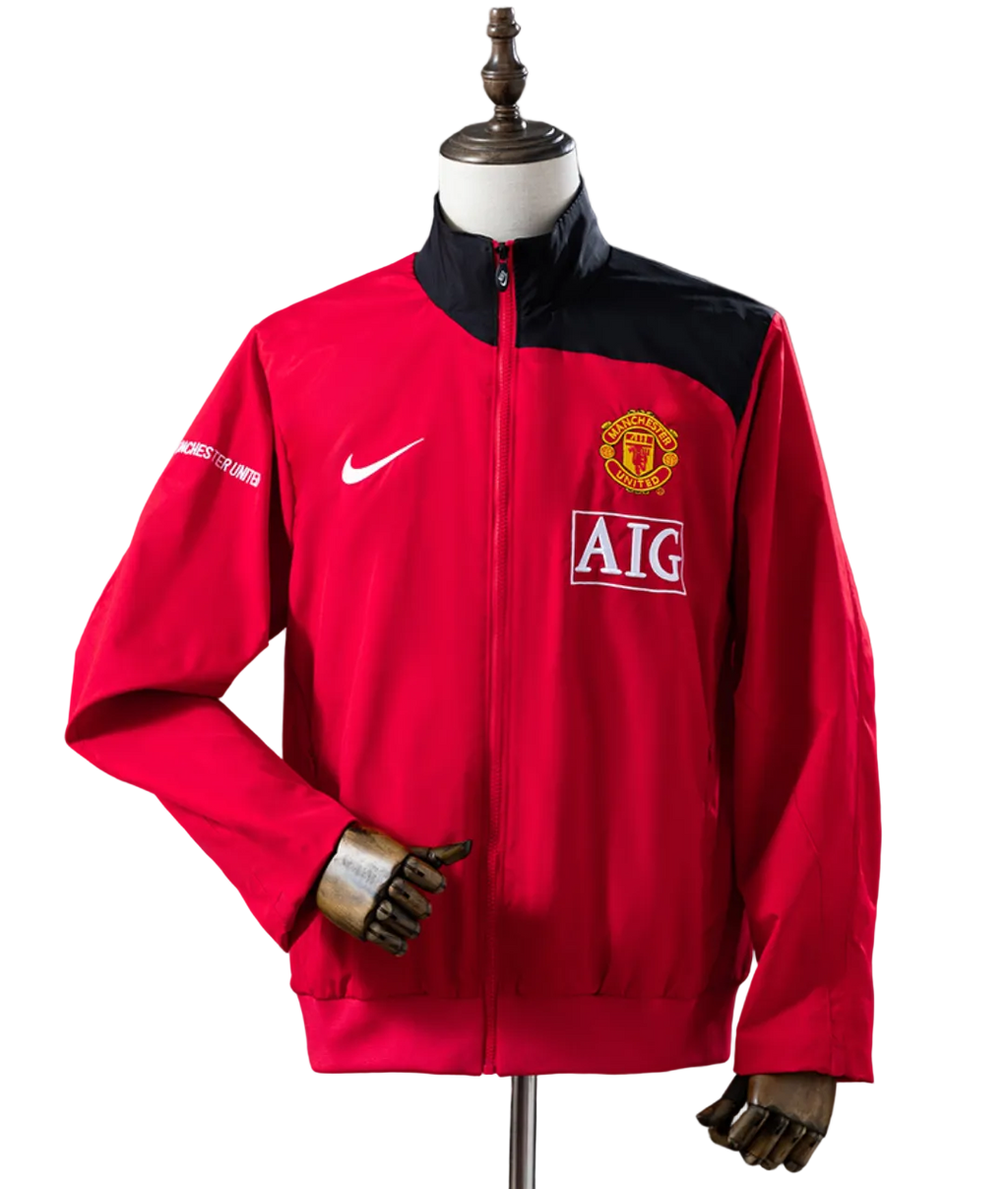 Veste Coupe-Vent Rétro Manchester United 2007-2008 – Rouge